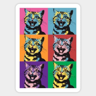 Andy Warhol Pop Art Cat Sticker